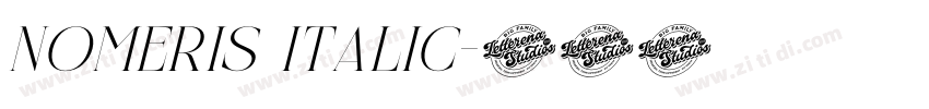 Nomeris Italic字体转换 Nomeris Italic字体转换